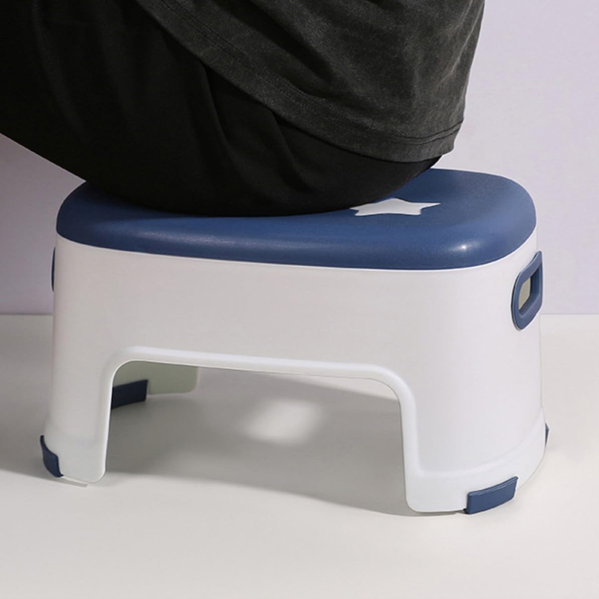 Plastic Toilet Step Stool with Anti Slip Bottom for Bathroom