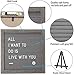Felt Letter Board - Gray Changeable Message Board Letterboard with Stand & Wall Hook, 639 Black & White Letters, Numbers and Emojis, Rustic Weathered Frame, 10x10 Inches (Gray)