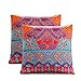 Lanqinglv 2 Set Bohemian Indisch Kissenbezug 80x80 cm-100g Mikrofaser Hochwertiges Kopfkissen Boho Kissenbezüge
