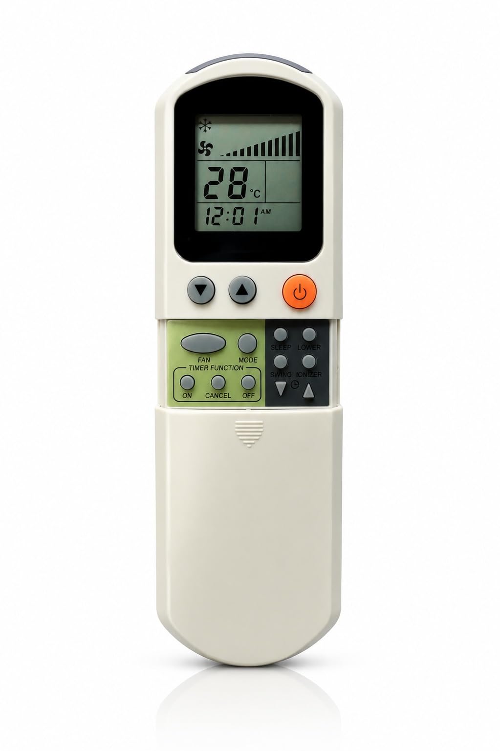 AC Remote Compatible with Haier Air Conditioner | Replacement Remote with LCD Display, Slide Cover, Timer, Fan & Swing Functions | White | RE 74-image-17