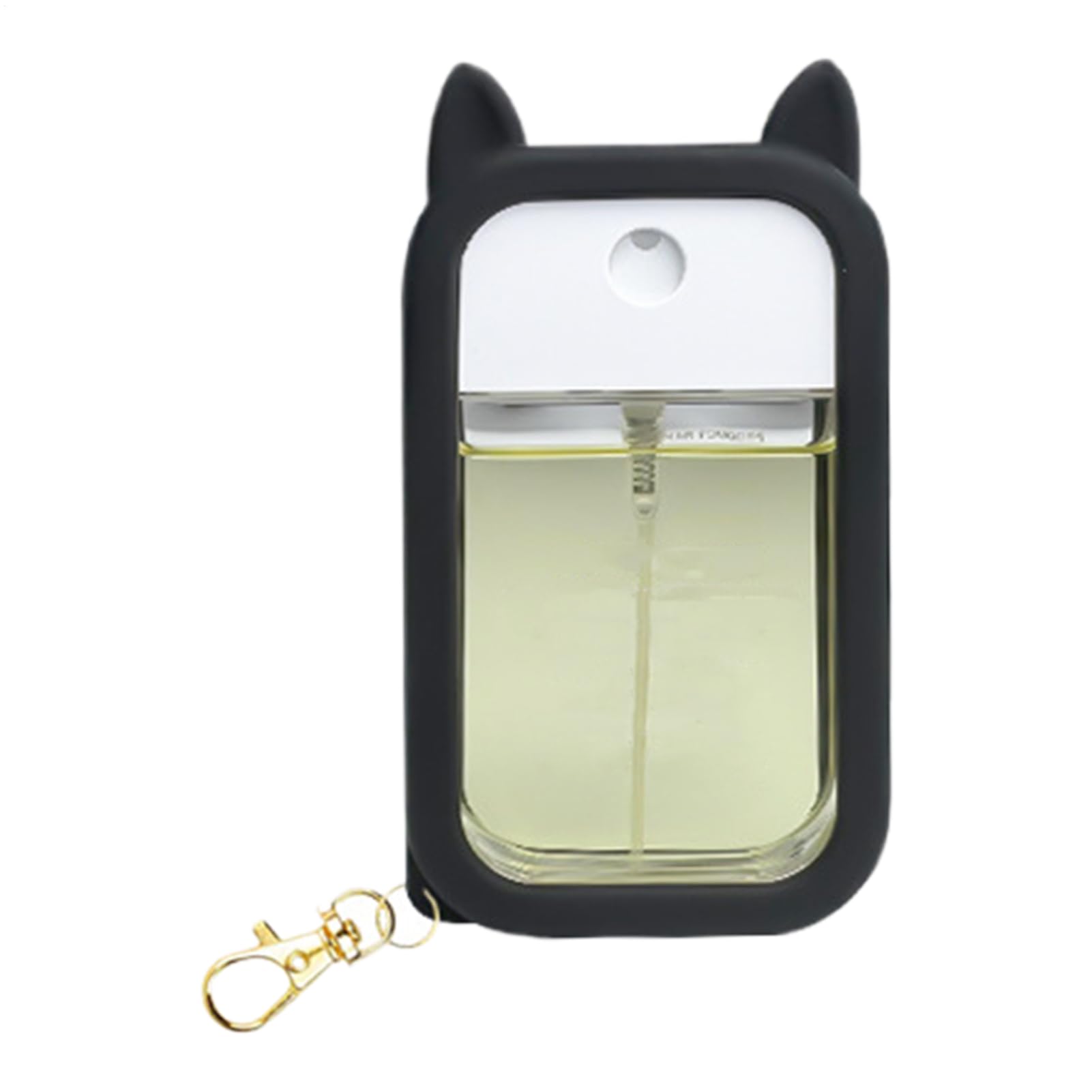 Hand Spray Case – Silicone Accessory with Cute Ears for Backpack | Protective Case for Spray with Keychain, for Men Outdoor Travel Car Beach Park Work School Center Com