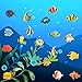 SCAHOW 18PCS Tropical Fish Toys for Kids, Plastic Assorted Miniature Sea Creatures Toys, Fake Toy Fish, Mini Ocean Animal Figures for Toddlers
