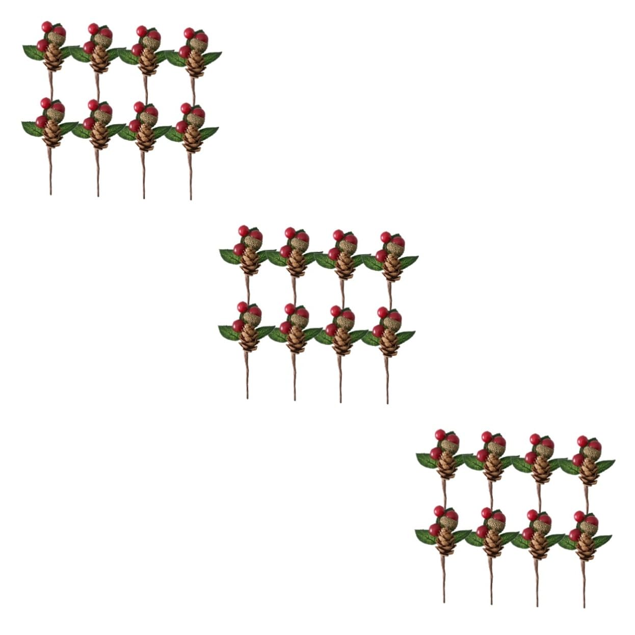 Zerodeko Piezas Ramo de simulación Casamento decoração Wedding Decoration Guirnalda de Frutos Rojos Baya de Pino de Navidad decoración Ornamento árbol de Navidad Decorar Acebo piñas