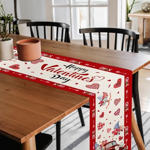 Hexagram Valentines Day Table Runner 13X72 Inches thumb #3