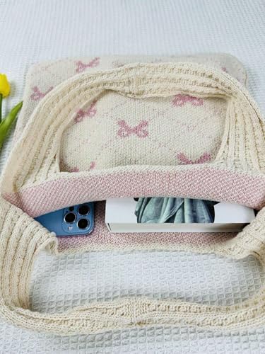 Bolso Tote de crochet para mujer, estilo boho tejido miniatura 7