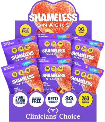 Shameless Snacks OMG Peach Sour Gummy Candy
