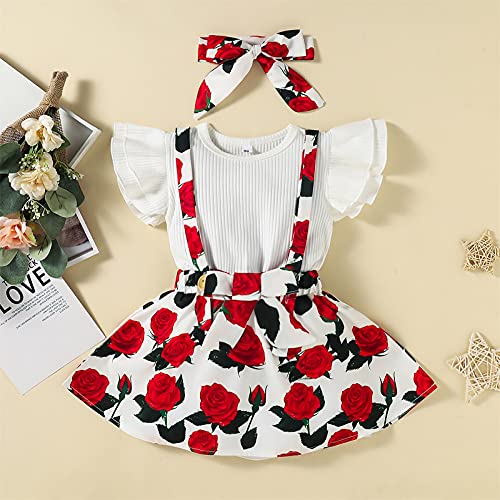 Roupas para bebês meninas roupas de algodão cor sólida tops casual conjunto 3 peças letra menina (ve