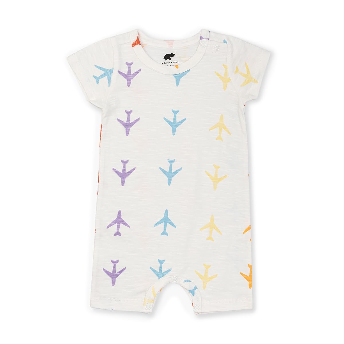 monica andy Slub Shorty Romper 100 Organic Baby Clothes for Boys Sizes For Preemie Newborn Infant