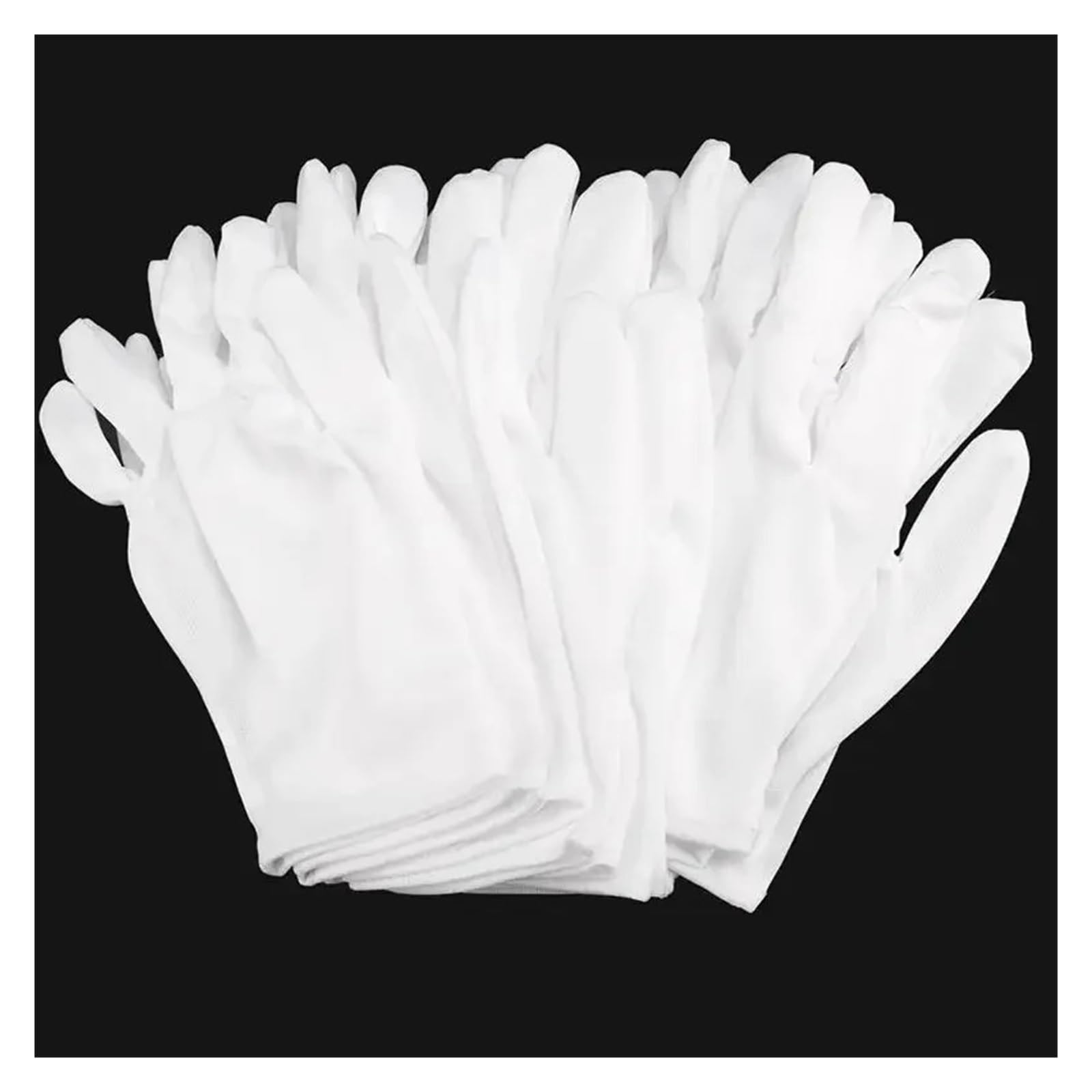 Guantes De Trabajo 6 pares de guantes de trabajo de algodón blanco | For manos secas, película de manejo ceremonial, joyería, guantes de inspección de plata, herramienta de limpieza del hogar(M)