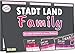 Kulinu Gesellschaftsspiel - Stadt, Land, Family - Geschenk für Mädchen ab 8 Jahren - Quiz Spiel Geschenk-Idee Spieleabend Kindergeburtstag Familienspiel Reisespiel - 100% Made in Germany