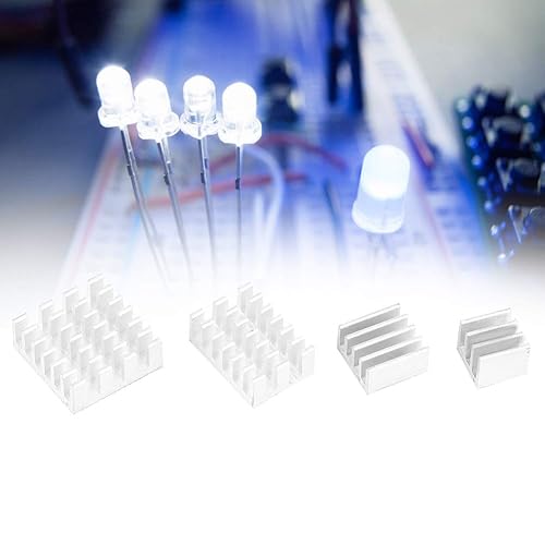 Miniatura 5 de 20pcs disipador de calor extruido aluminio CPU con adhesivo para frambuesa pi 2 3 4 3B 4B