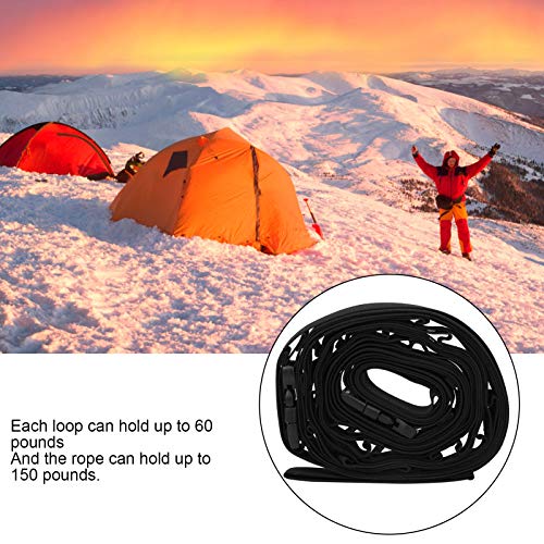 Junlucki Varal de acampamento, corda para pendurar, poliéster ajustável multifunções para acampament
