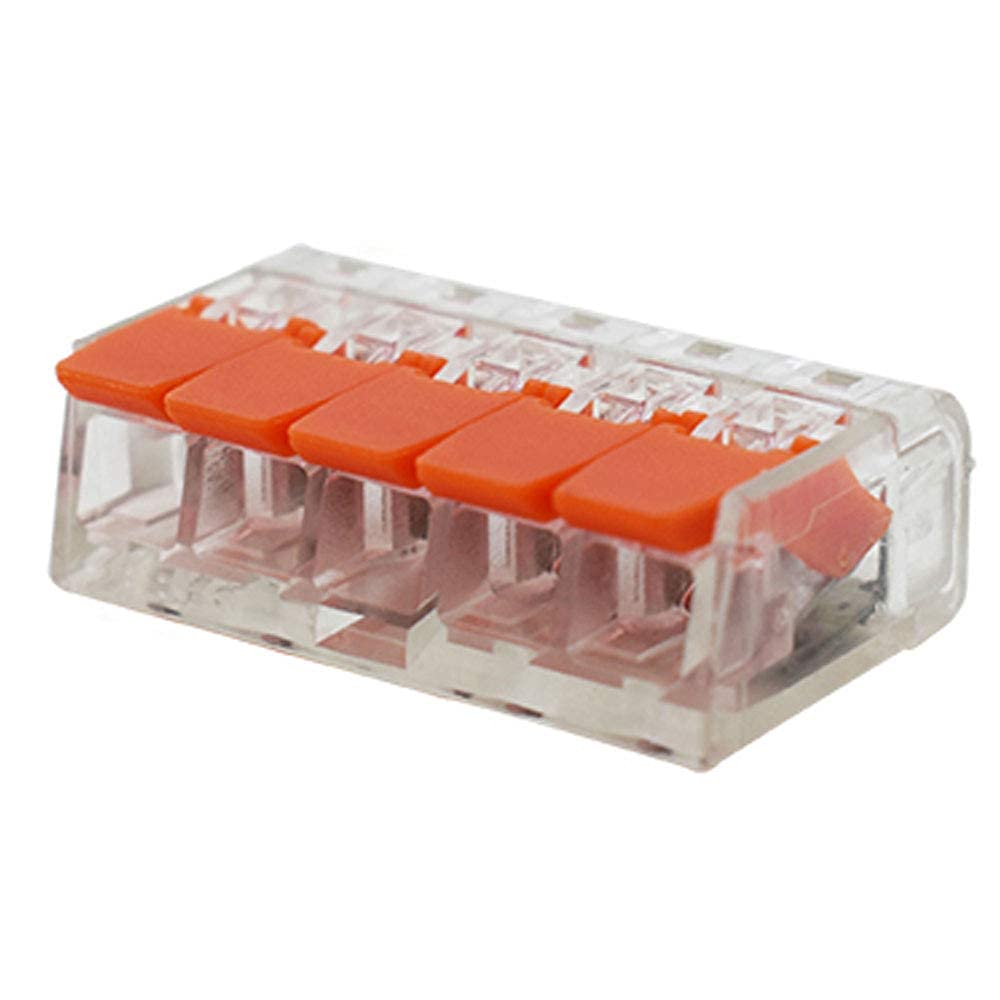 5 way leva a molla Push Fit riutilizzabili cavo gabbia morsetto filo elettrico connettori