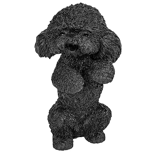mookaitedecor Resin Cute Dog Figurine Ornament for Home Office Decor Resin Animal Gift for Dog Lover Lucky Puppy Statue Figure Collectible Desk Decor