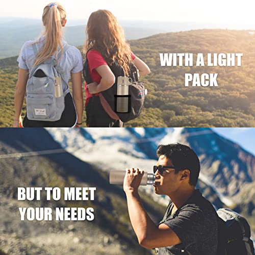 Thermoses Bottle Double Layer Stainless Steel Thermos Vacuum Insulated Sports Water Bottle Coffee Mug With Handle 24H Keeps Hot And Cold Drinks Suitable For Sports Hiking And Cycling (Brown) #TOP4