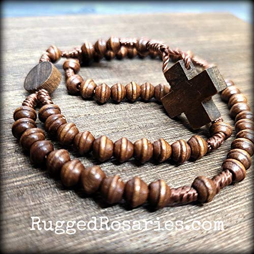 Simple Living Wood Catholic Rosary - Rugged Rosary4