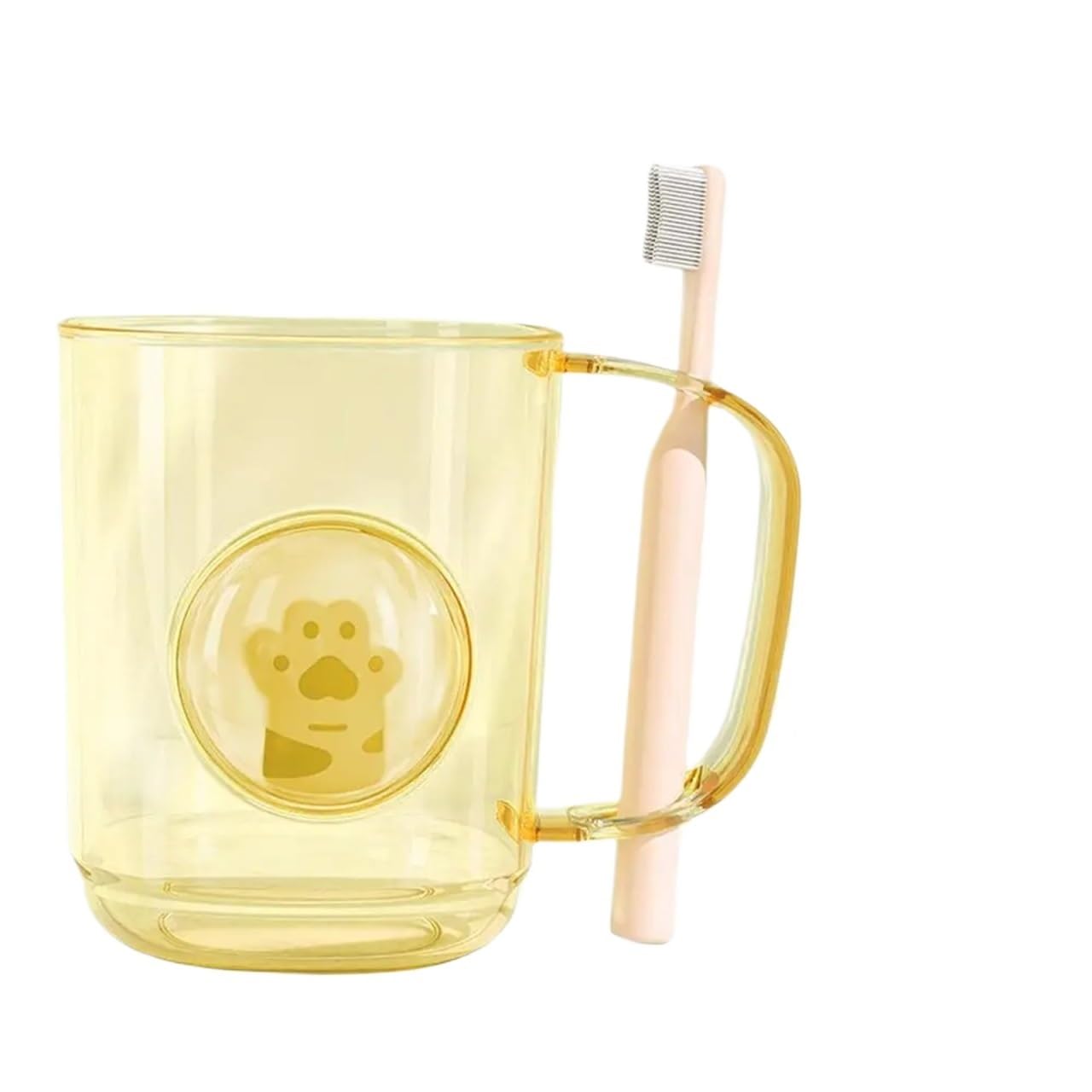 3pcs Mouthwash Cups Reusable Non-Slip Bathroom Tumbler Toothbrush Cup Rinse Tooth Brushing Holder For Toothpaste(Yellow)