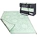 Produktbild Gadgy Outdoor Teppich Wetterfest, 300x200cm Stylischer Balkon Wasserfest und Uv-beständig, Wendbarer Outdoor Garten Teppich, Kunststoff Picknickdecke inkl. Tragetasche, Grün