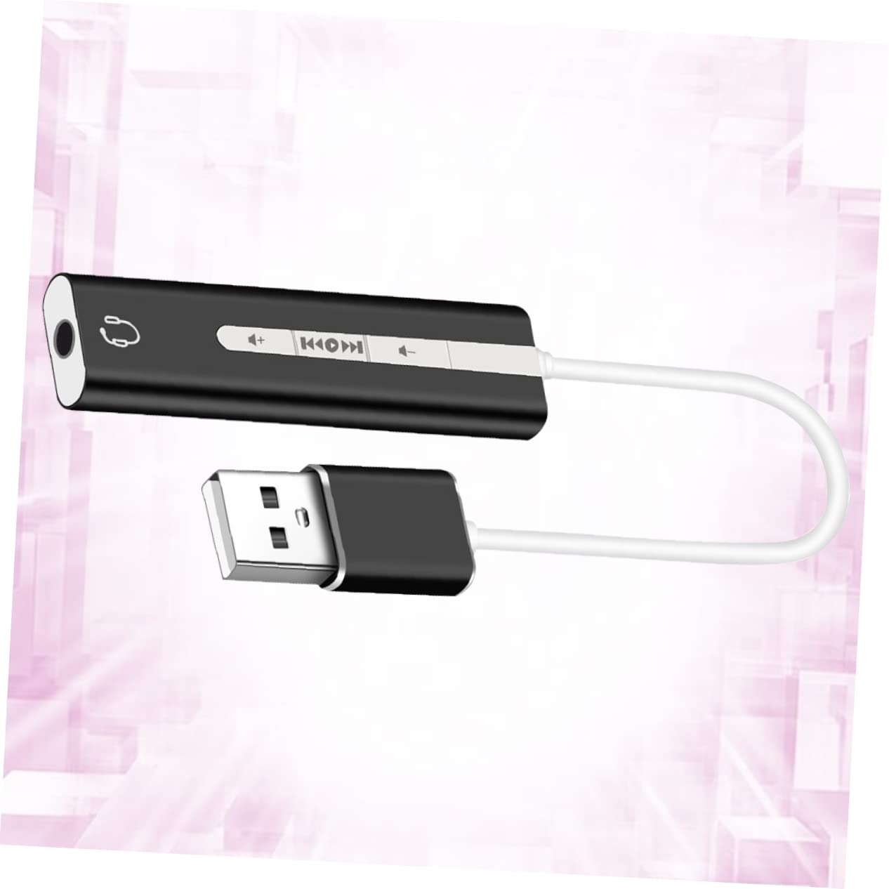 BESTonZON 3pezzi Adattatore Audio Usb Con Surround Per Microfono e Cuffie Compatibile Con Computer Design Facile Controllo Volume Ottimizzato Per Durabilità e Affidabilità