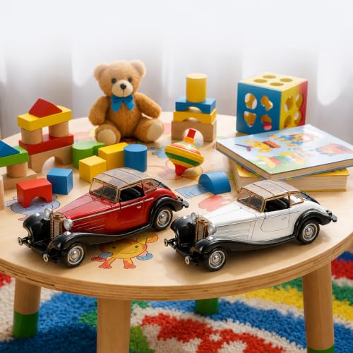 Image of Royals hub Vintage Toy Metal car 1:36 Scale Model Exclusive Alloy Metal Car Die-cast Scale Model Pullback Toy with Openable Doors & Light Music Best Gifts Toys Kids【Colors as Per Stock】