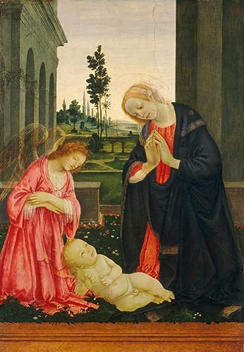 Impression d'art L'Adoration de l'Enfant de FilipLippi Harmonie et Sérénité