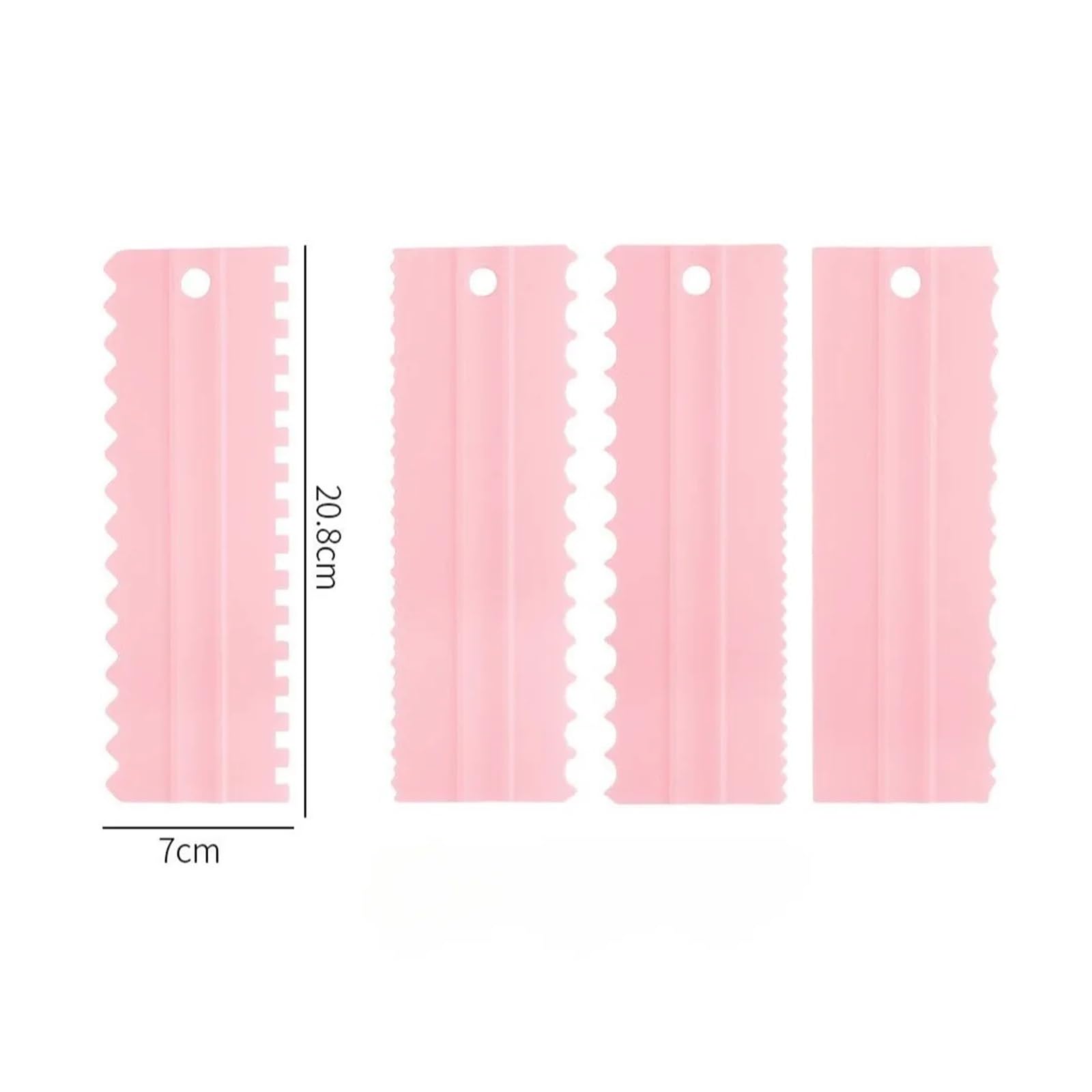 4Pcs Raschietto Torta di Plastica Strisce Bordo Lato Modello Crema Decorazione Pettine FAI DA TE Strumenti di Cottura Accessori