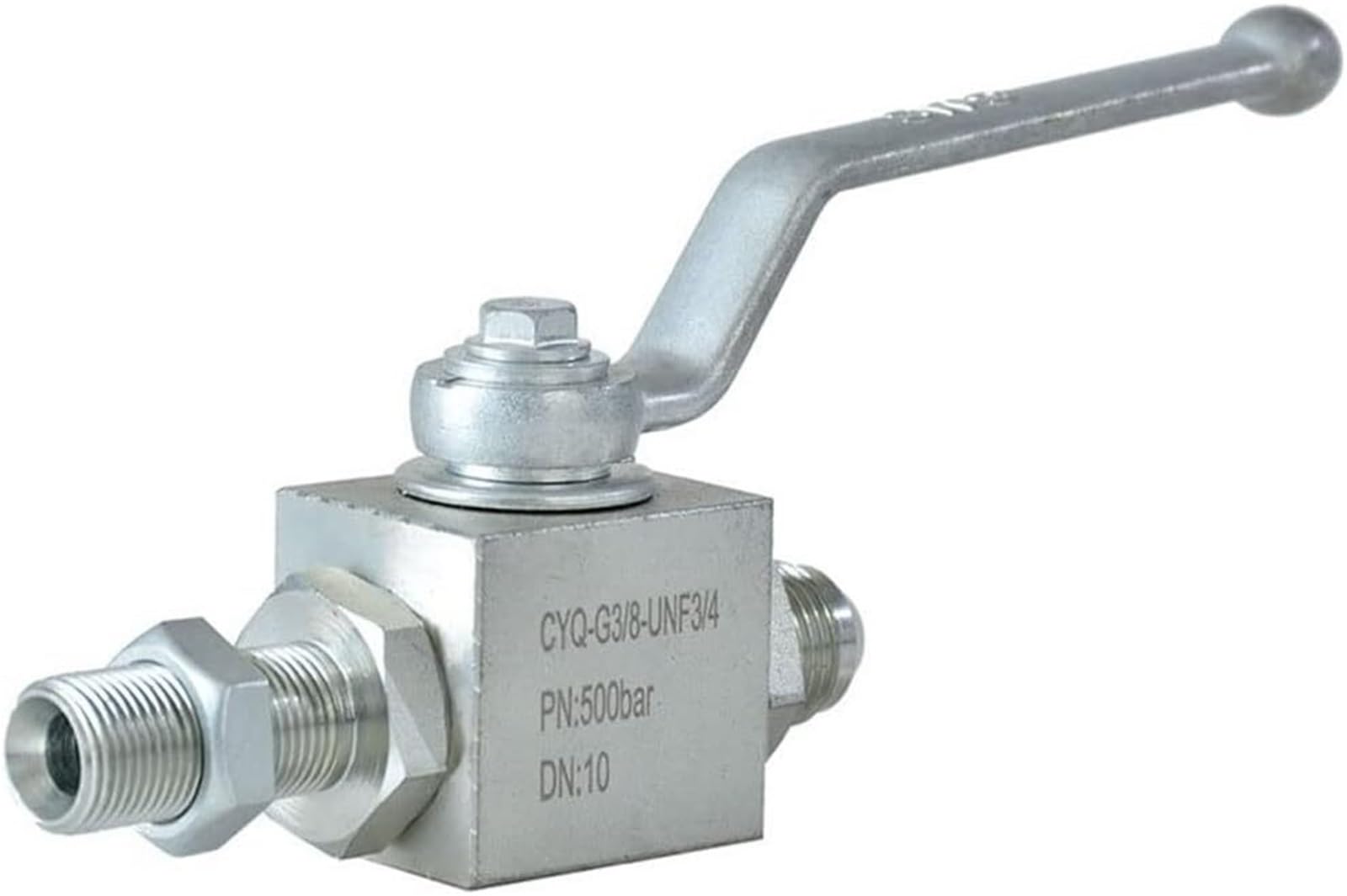 Válvula de bola con palanca de cierre, válvulas for tuberías de aire/agua y gas, válvulas de bola de alta presión de acero al carbono galvanizado con rosca externa (1 unidad)(DN20)