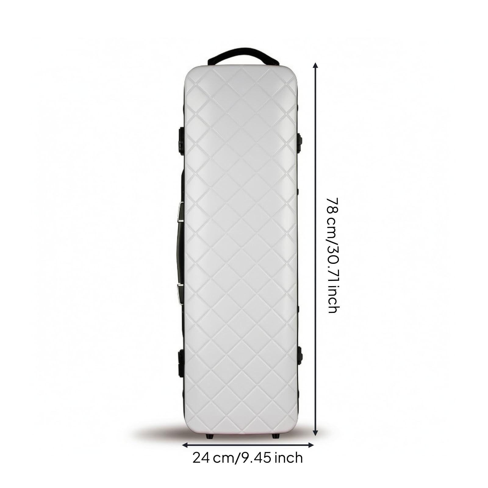 Estuche Rígido Violín Ligero Estuche Violín con Correas Resistente Funda para Violinistas, Estuche De Violín 4/4, Array, Blanco Retro