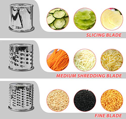 Slicer/Shredder Attachment for Stand Mixers, for Shredding Cheese and Vegetables Etc. Multifunctional Kitchen Chopper Accessories, Made of Food-Grade Materials. (White)