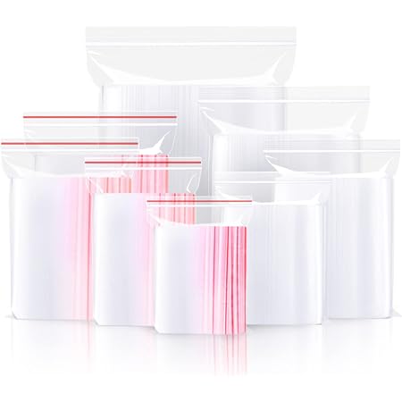 500 Sachets Zip Plastique Transparent 50x70mm – Pochette De Rangement Hermétique – Épaisseur 50 Microns