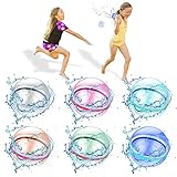 J TOHLO 6 Stück Wasserbomben Selbstschließend Wiederverwendbar,Wasserbombe Water Balloons für Sommer Party,Kein mühsames Füllen und Verknoten von Wasserballons mehr,Erwachsene Wasserspielzeug