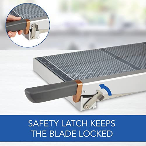 Swingline Paper Cutter, Guillotine Trimmer with EdgeGlow LED Cut Guide and Tempered Glass Surface, 12" Cut Length, 25 Sheet Capacity, ClassicCut 1225G (G7010005) - Image 6