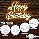 Neon Sign, Happy Birthday LED Neon Schild Warmweißes Neonlicht für Geburtstagsparty Dekoration, USB-Stromversorgung, ca. 42 x 32 cm