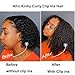 Kinky Curly Clip in Hair Extensions Real Human Hair Seamless PU Clip ins Hair Skin Weft 7pcs/set 120g 16inch for Black Women