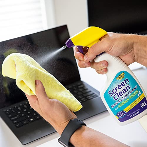 Image of Invisible Glass 92013-4PK Screen Clean Multi-Surface Cleaner for Phones, Tablets, Laptops, Monitors, Screens, TVs, Electronics, Eyewear, and More, Safe on Delicate Surfaces, 16 Fl Oz, Pack of 4