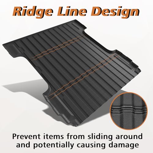 Image of TripleAliners Truck Mat Compatible with 2007-2018 Chevy Silverado /GMC Sierra 1500 5.8FT Accessories, Truck Bed Mat Heavy Duty Custom Fit All Weather Protection TPE Pickup Liner, 2007 New Body Only