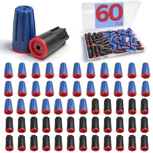 Vadaxx 60 connecteurs fil étanche 22-12AWG IP65 bleu et noir
