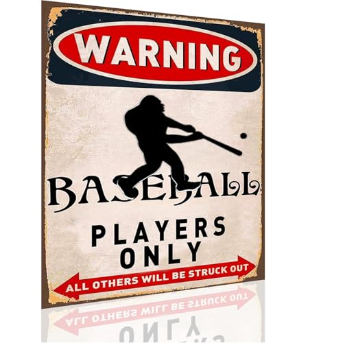 Divertido letrero decorativo para habitación de béisbol para niños, regalos geniales de béisbol, decoraciones, pósteres, accesorios