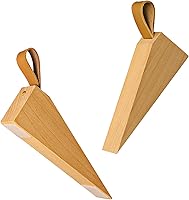 Vista 9 de Tope de puerta, cuña de madera de haya soild, cuñas antideslizantes para tope de puerta, cuña de tope de puerta resistente y duradera, tope
