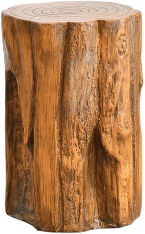 Vase Stand Imitation Wooden Pile Resinous Plant Base, Multifunctional Decorative Display Stand