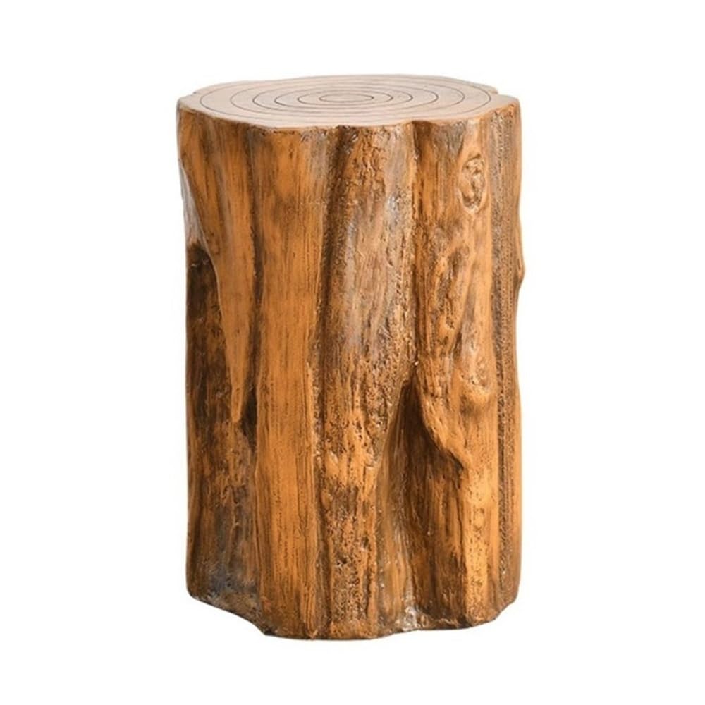 birene Vase Stand Imitation Wooden Pile Resinous Plant Base, Multifunctional Decorative Display Stand