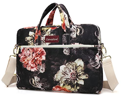 Canvaslove Big Red Chrysanthemum 13 inch Waterproof Laptop Shoulder Messenger Bag Case with Rebound Bubble Protection For MacBook 12",iPad Pro 12.9",MacBook Pro/Air 13,Surface Pro 12.3"/13.5" Laptop