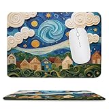 小型 ゲーミング マウスパッド 星空の家 キーボードパッド マウスマット デスクマット 小型 ゴム底 エレコム 光学式 マウス対応 滑り止め 耐久性 良い おしゃれ かわいい 防水 サイバーカフェ オフィス最適 適度な表面摩擦 男性のプレゼント 42x35 cm jp-1061
