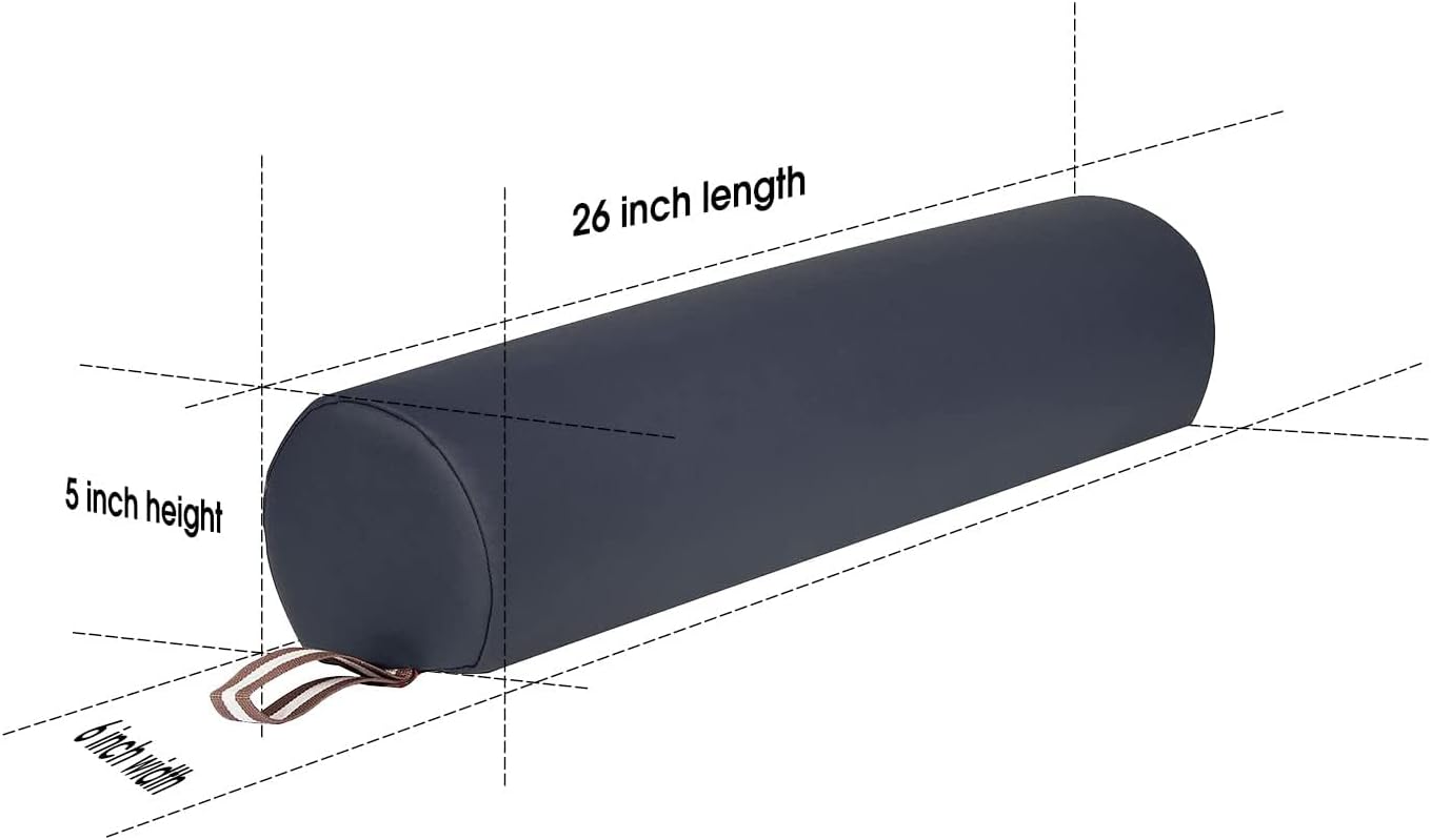 Master Massage Massage Bolster,Pillow Cushion Pillow, PU Upholstery, 100% Memory Foam, for Massage/Spa/Beauty/Tattoo/Back Pain Relief (Royal Blue, 6" 3/4-round)