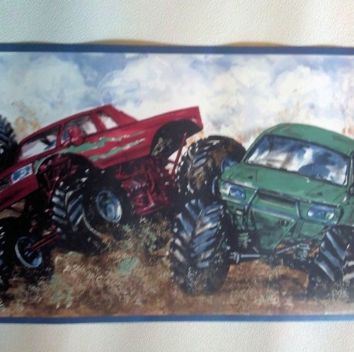 Monster Truck Wallpaper Border By Rolling-Borders #TOP3