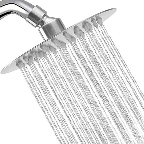 Regenduschkopf 304 Edelstahl runder Wasserfall ultradünn verchromter fester Duschkopf 20 3 cm Hochdruck für Badewanne Decke Wandhalterung