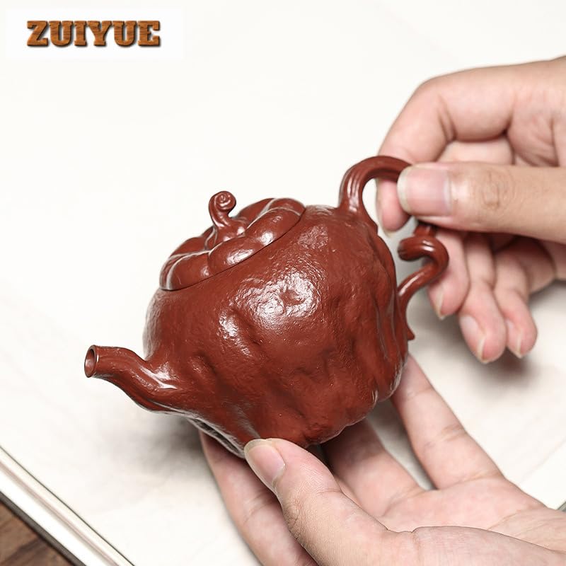 Tetera Infusiones Teteras de arcilla púrpura Retro de 200ml, tetera hecha a mano de barro de mineral crudo con infusor, juego de té Zisha, teteras artesanales, cafetera Teapot