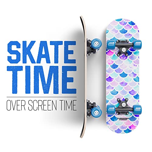 Image of Rude Boyz 17 inch Micro Complete Skateboard | Maple Wood | ABEC 7 Bearings | Double Kick Concave Deck | Kids Skateboard, Ideal Toddler Cruiser Ages 2-5