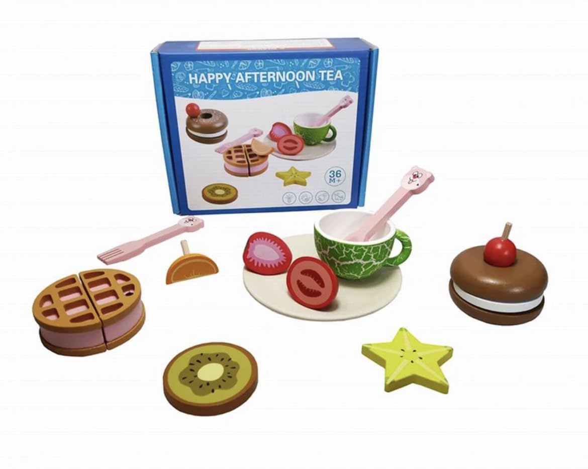TOYARTSY Wooden Happy Afternoon Tea Toy Set - Children’s Play House Educational Cooking Pretend Play Toy for Kids - Fun, Interactive Role-Playing Activity to Enhance Creativity and Social Skills! (B0CBCBTRW3) Amazon Price History, Amazon Price Tracker