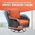 HOOOWOOO Patio Outdoor Furniture Set with Propane Fire Pit Table,9 Piece High Tilt Back Wicker Couch Sofa Set with Swivel Chair, Outside All Weather Conversation Seating Set w Ottoman(Orange Red)